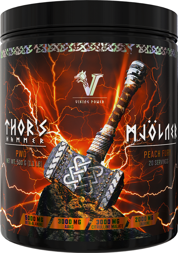 Viking Power Thor's Hammer Pre-workout Peach Fury (500 g) | What’ Sup!